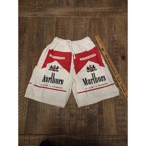 Vtg MARLBORO Filter Cigarettes King Size Soft Pack white-red-black shorts